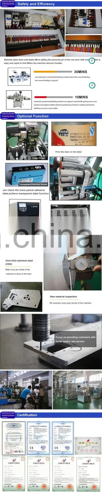 Automatic Round Water Bottle Labeling Machine for PE PVC Labels