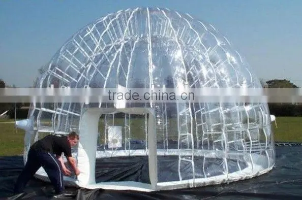 high quality, Transparent inflatable tent,clear inflatable lawn tent for Leisure time