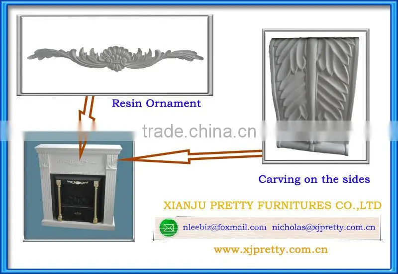 modern white fireplace mantel with carvings