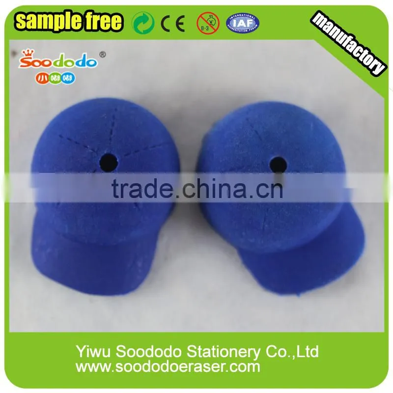 novelty hat shaped eraser special shape