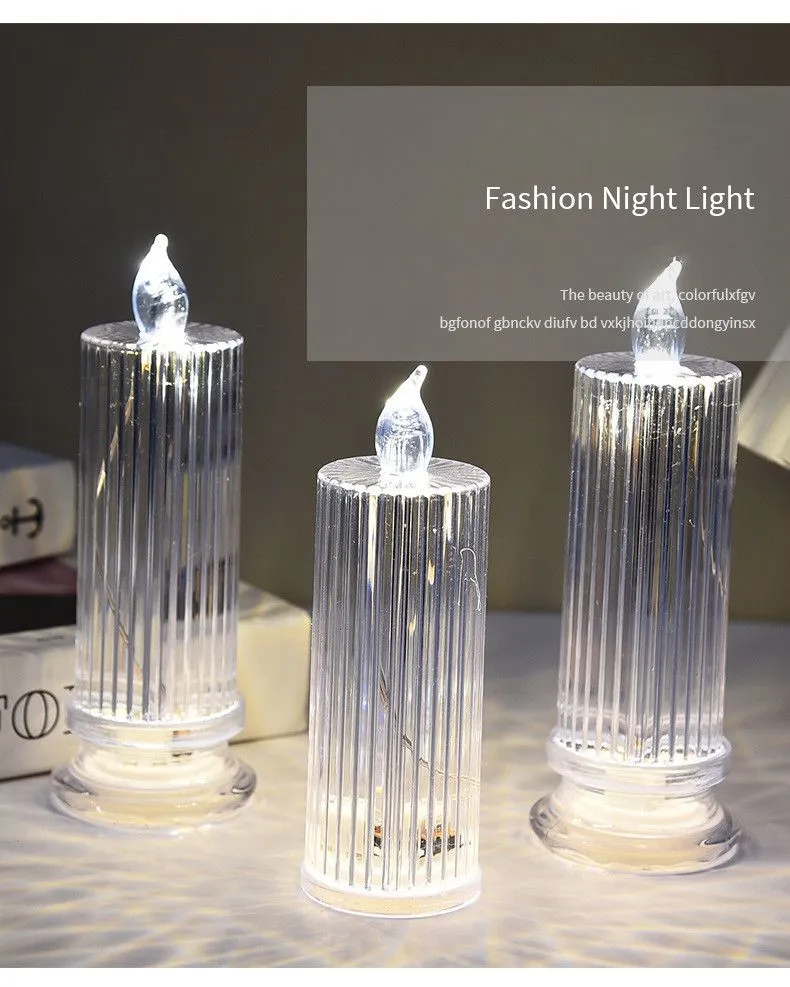 Led Electronic Candle Light Living Room Dining Table Scene Layout Led Night Light