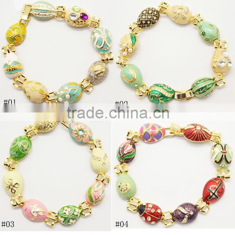 elegant Personalized ladybug bracelet enamel jewelry set