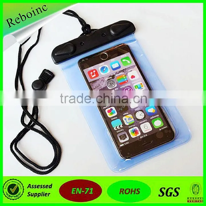 new fashion shining drift sand star dry bag waterproof phone bag case for iphone 6 plus purple blue