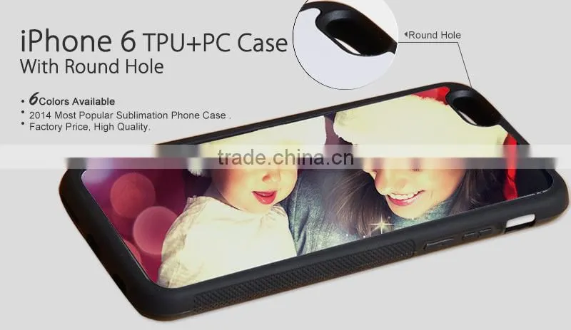 2015 Hot Sale 2D sublimation phone cases Matte&Glossy cover cases for iphone 6