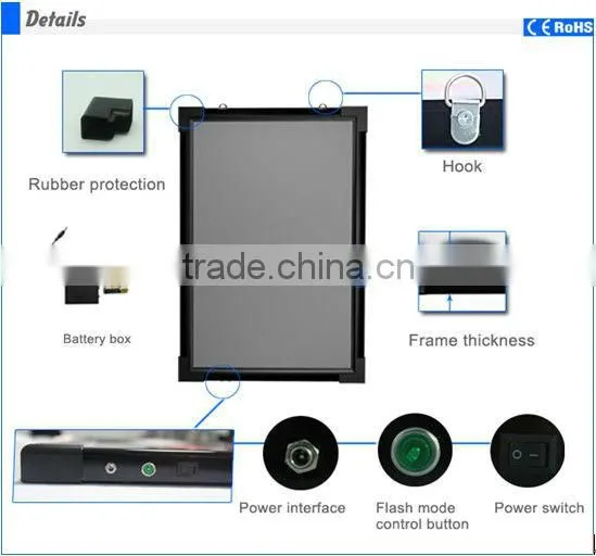 China 24mm led backlit writing board