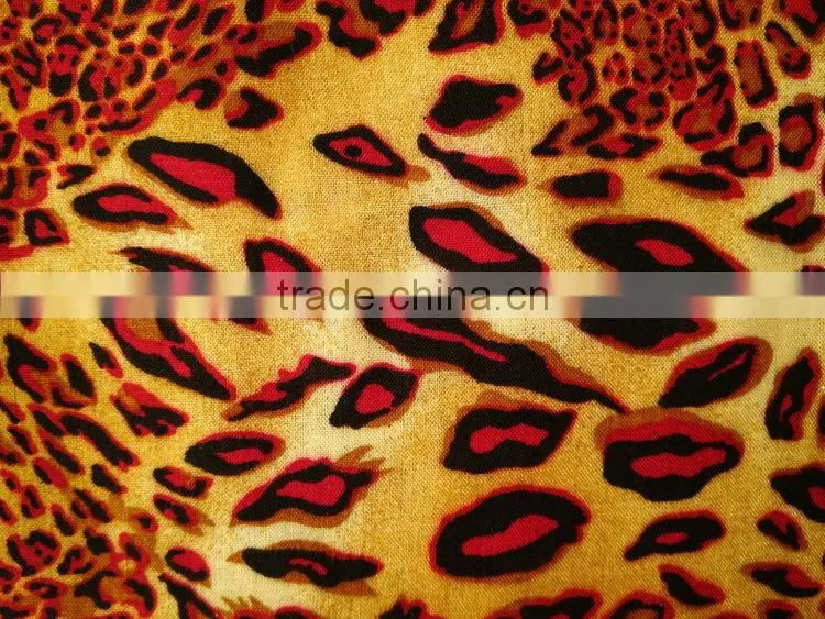 viscose fabric blouses with leopard fabric made in china