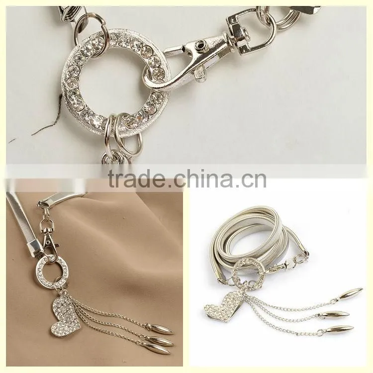 Hot heart shape belly chain crystal diamond waist chains jewelry