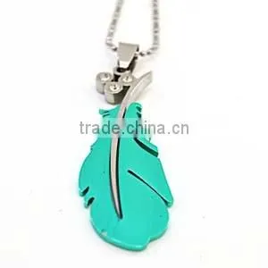 Custom Made Charms Wholesale Silver Feather Charm Pendants
