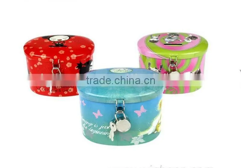 CMYK printing round money tin can