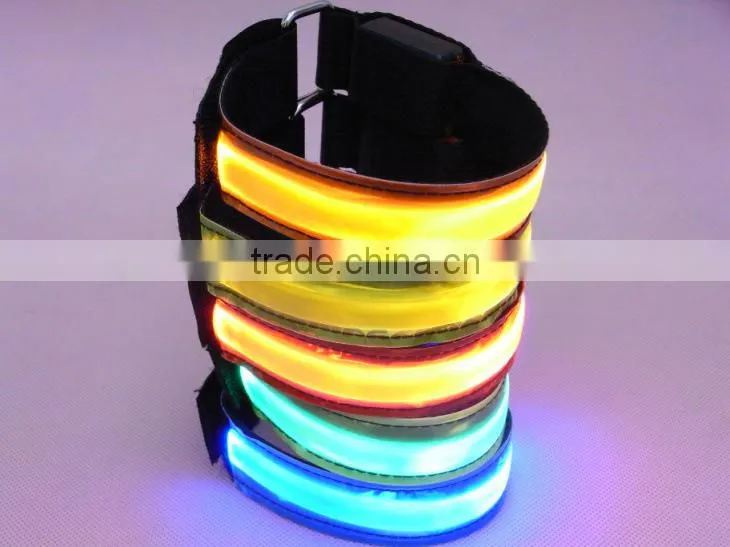 LED light Flash safety arm band safety lights fiber arm bands