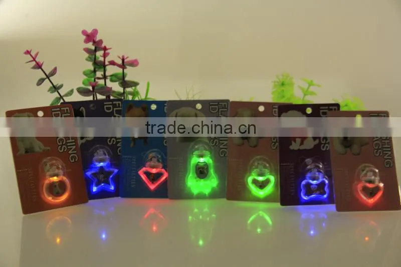 Mixed Wholesale 6 Styles 5 Colors Led Light Pet Pendant Dog Tag Pendant