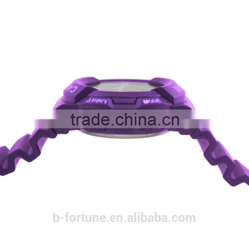 LP1344_PU Purple color LCD Display Chrono Alarm Date/Day Tech digital Multifunction Digital electronic watch