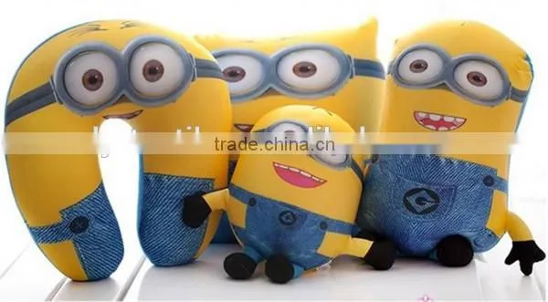 Lovely Design Minions U Shape Bean Neck Pillow Micro Beads