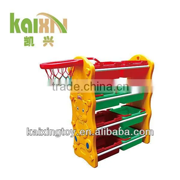 2015 School Furniture Children Plastic Toy Storage Shelf