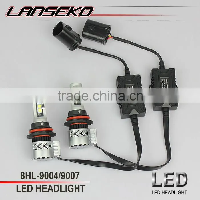Hi/Lo beam led car light bulb 9007 high lumen 6000 LM led headlght for all cars