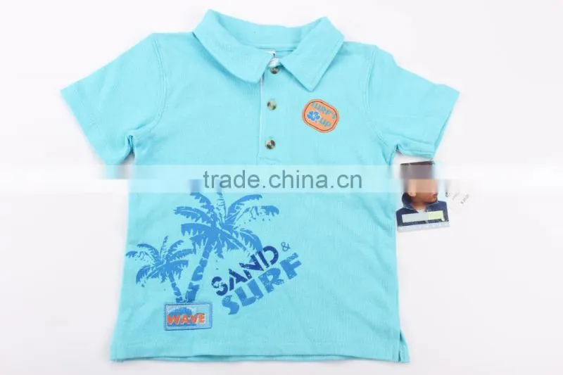 Boy's fashion printed polo shirt &fashion collar shirt stocklot