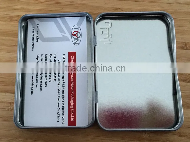 Custom name card collecting metal tin box
