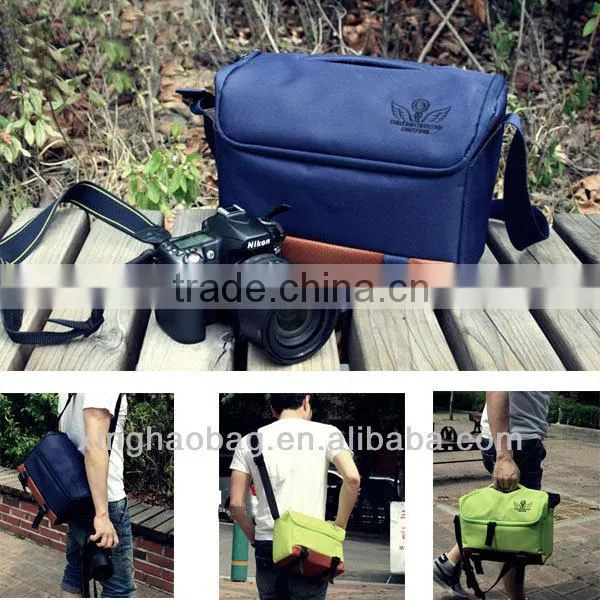 Hot selling leather camera bag waterproof dslr cheap camera bag