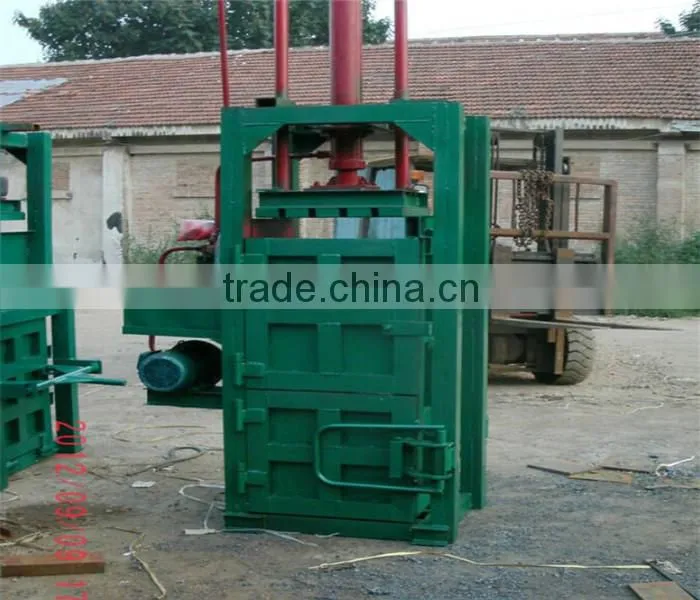 Factory direct sell hydraulic vertical small baler machine for waste paper,plastic,clothing