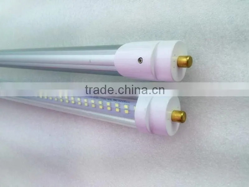 Shenzhen Victory Lighting T8 8 foot 44W single pin sigle row/double row led tube light 96inch cool white,clear cover/milky cover