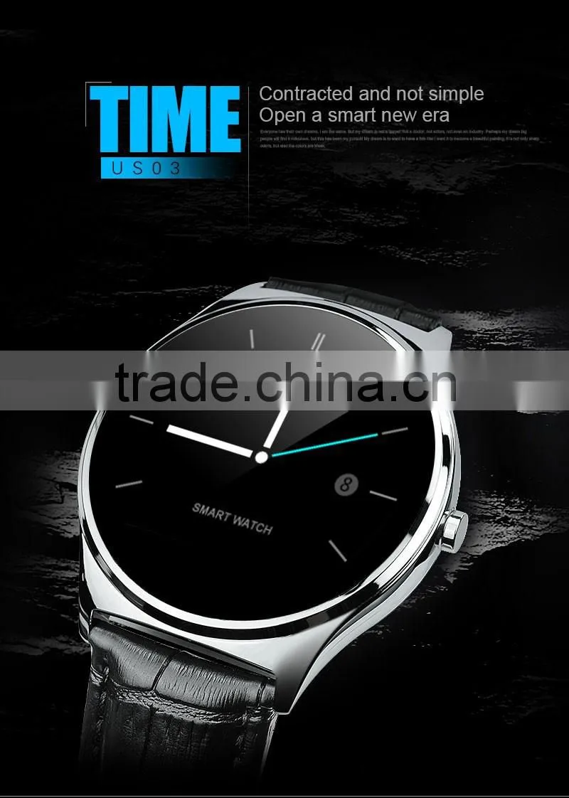 Time US03 extreme slim bluetooth 3.0 long standby time heartrate test smart watch