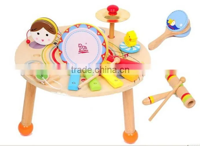 USA Hot Sale Music Instrument Set Wooden Music Toy for Baby, DIY Wooden Music Instrument Toy