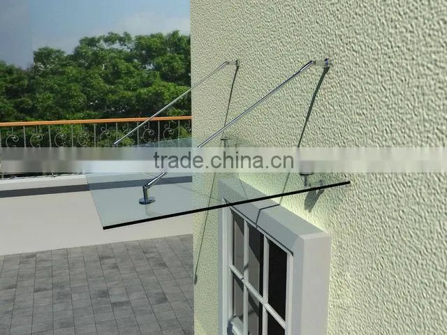 Glass rain cover for windows/canopy fittings