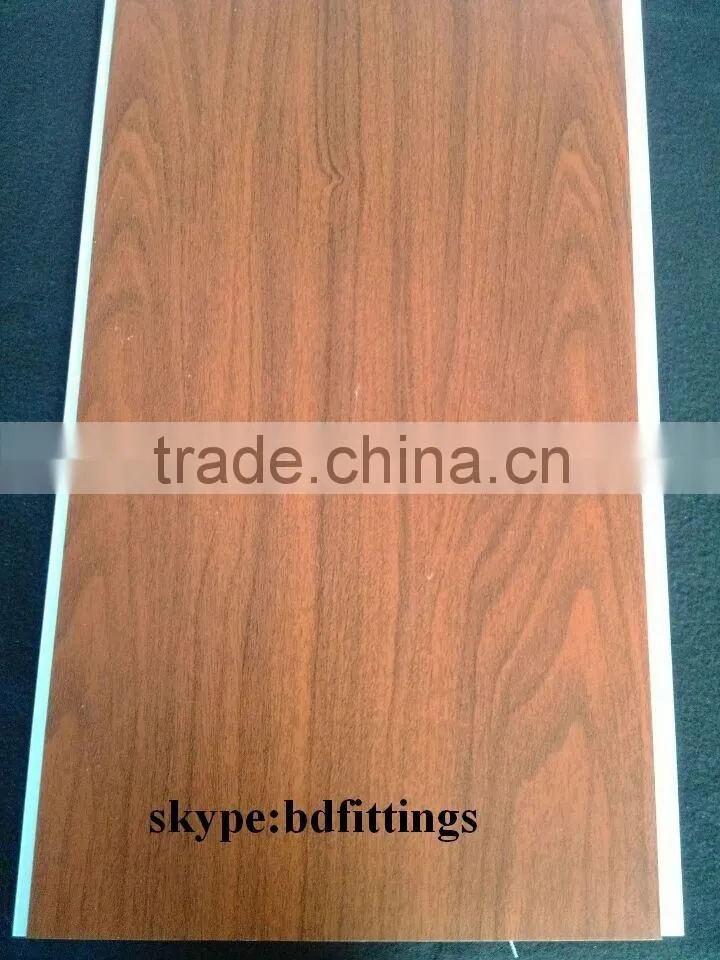 wood pvc panel wooden color false ceiling design