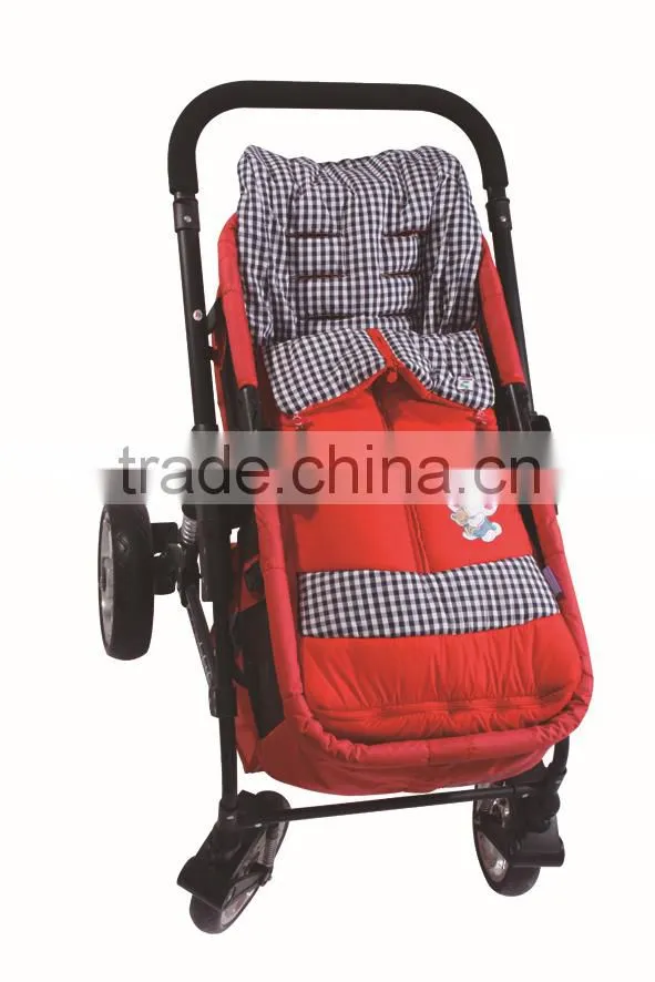 new design fashion baby stroller footmuff with embroider