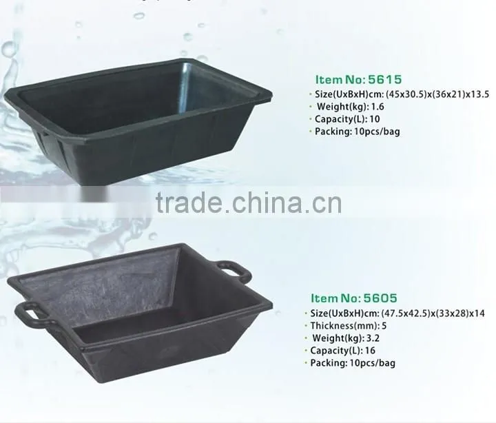 recycled square rubber bucket