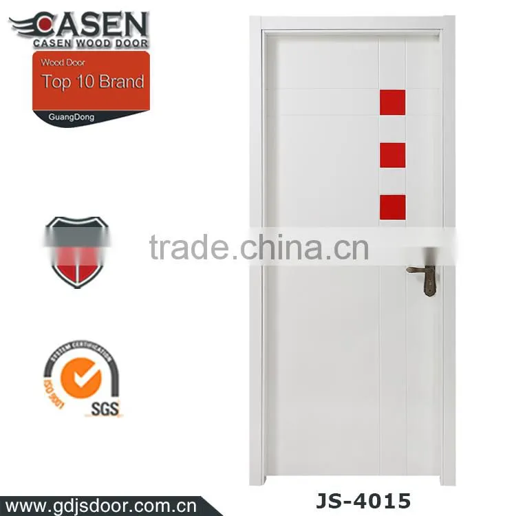 white primed matte finish birch solid wood modern front door design