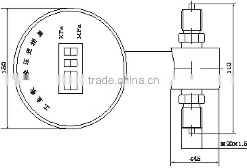 DPT762 differential Pressure Transducer, Pressure Gauges Transmitter, digital indicator Pressure Sensor