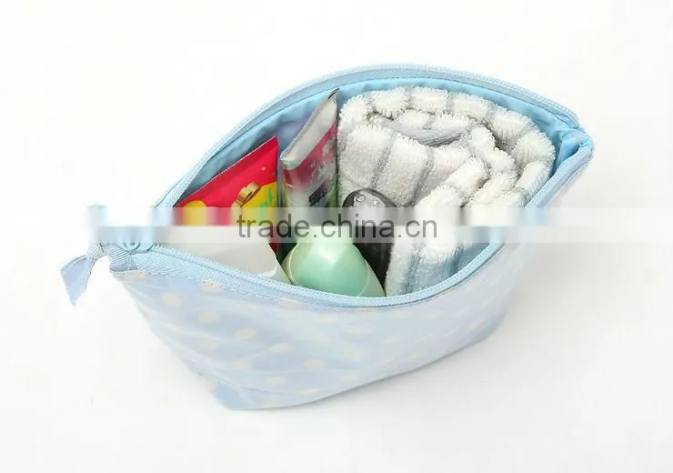 Nice Quality pink color with Glossy PVC Cosmetic Bag