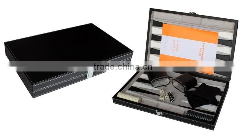 2 In 1 Foldable PU Leather Chess Table And Backgammon Board Case