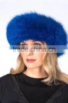 blue fox fur headband,fox fur accessories