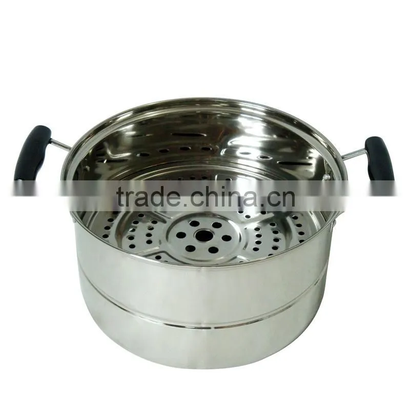 price for kitchen utensils 32cm stainless steel food steamer pot in guangdong 2015