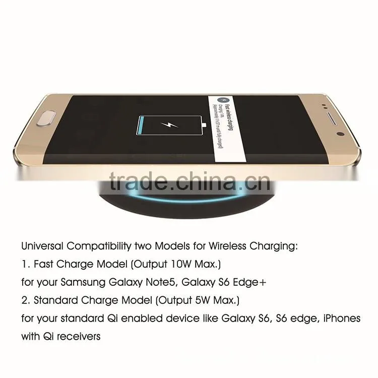 10W wireless phone charger fast charger for Samsung s7 G4 S6 edge Note5