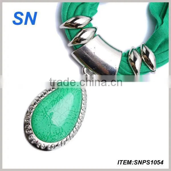 water drop pendant jewelry scarf for ladies