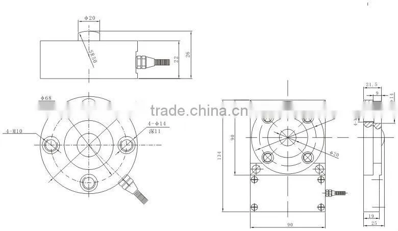 High quality circular plate type load cell (YBD)(1~5t)