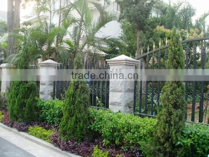 Top-selling hand forged iron fence and gate