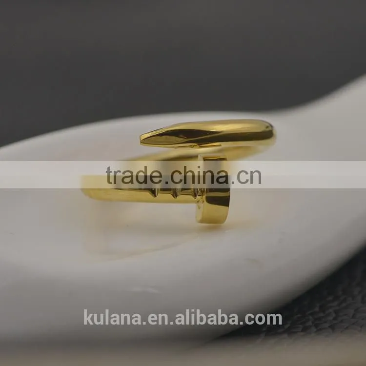 Fashionable Free Size Nail stainless steel rings for women