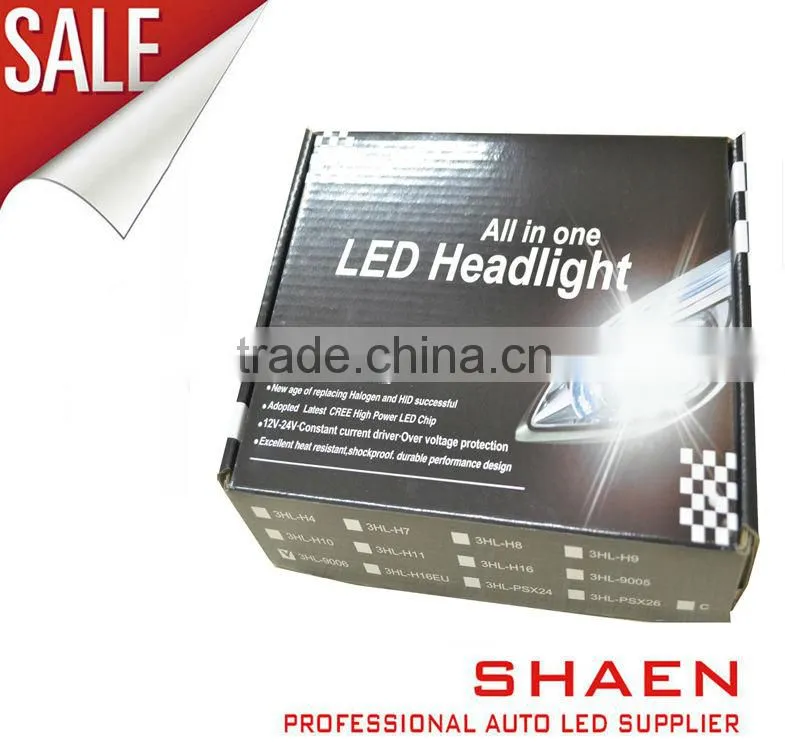 High power 2000lm auto head light kit flat bulb for all car