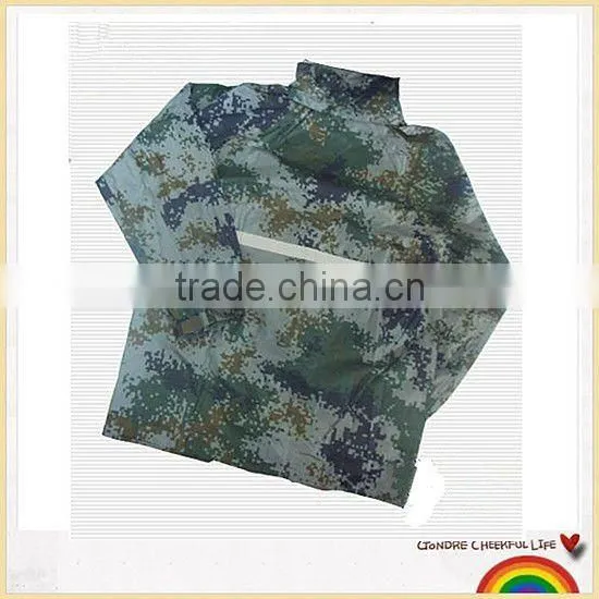 camo military reflective raincoat
