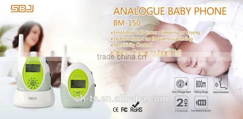 Long range radio baby phone,Analogue Audio Baby Phone