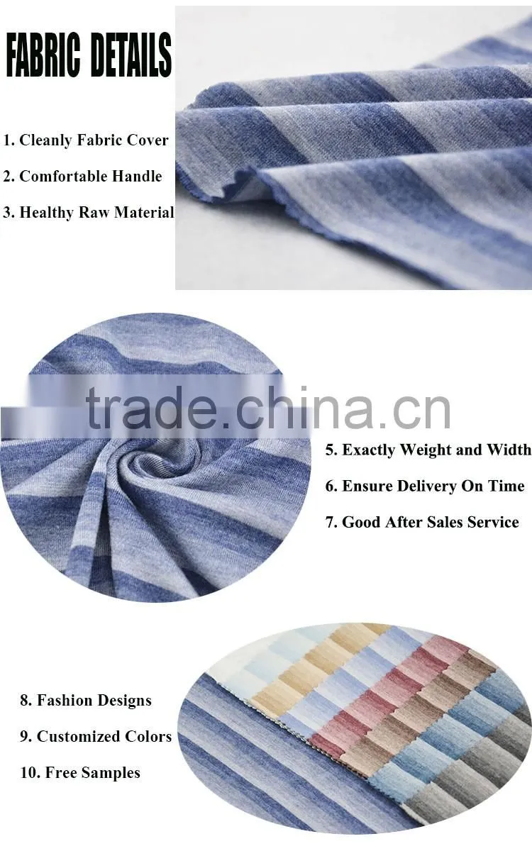 sport t-shirt fabric and siro rayon spandex fabrics and rainbow stripe fabric