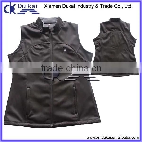 Ladies' softshell vest, Women's bonded polar fleece waistcoat, polar fleece vest
