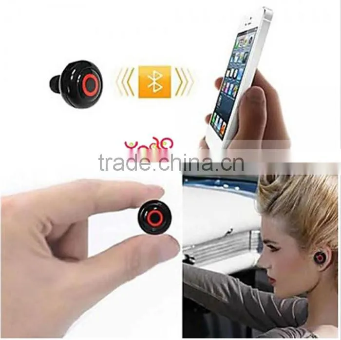 Universal Type Button Style 1-to-2 High-fidelity Stereo Wireless Bluetooth Headset Black