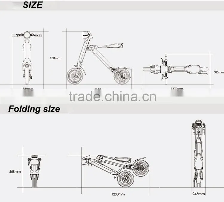240w 36V electric power CE certified high quality et scooter