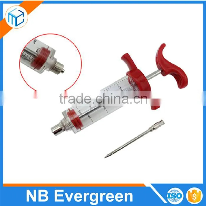 Household BBQ plastic seasoning injector marinade and flavor injector