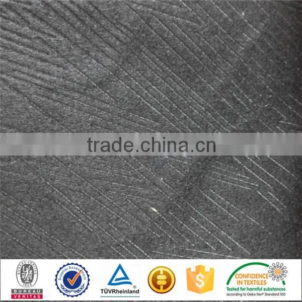 Factory Supply 100%polyester embossed velour interior roof fabric for car